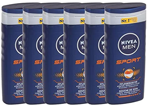 Nivea Men Sport - Ducha de cuidado (6 unidades de 250 ml)