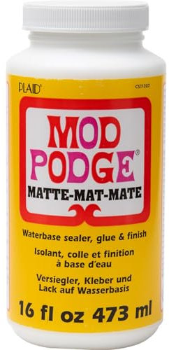 Mod Podge, Water-base Sealer, Glue and Finish, Matte Finish, CS11302, 473 ml Bottle