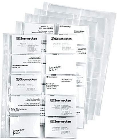 Soennecken Visitenkarten- Prospekthülle 1611 10 St./Pack.