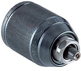 Rohm 893352 Tipo 104-61 Extra-RV13 Portabrocas de metal de una sola manga sin llave con bloqueo radial y agujero pasante, rosca NC de 1/5.1 cm-20, 42.7 mm de diámetro, capacidad de sujeción de 1.5-13