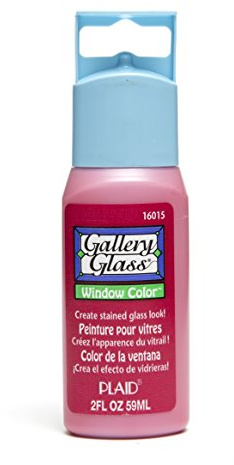 Gallery Glass Plaid Window Color in Assorted Colors (2 oz), 16015N, Ruby Red