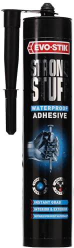 EVO-STIK Strong Stuff Waterproof Adhesive White - Superior Strength - Instang Grab - Interior and Exterior - Can be used underwater