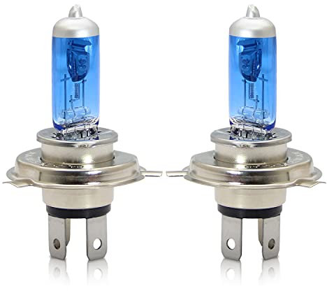 WinPower H4 P43t Halogen Scheinwerferlampen 60/55W 5000k Warmweiß Fernlicht/Abblendlicht Lampe 12V Auto Motorrad Birne, 2 Stücke