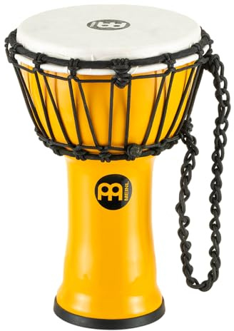 Meinl Percussion JRD Djembe Instrument - Very Small Handdrum - Travel Instrument - Diameter 7 Inches - Plastic, Yellow (JRD-Y)