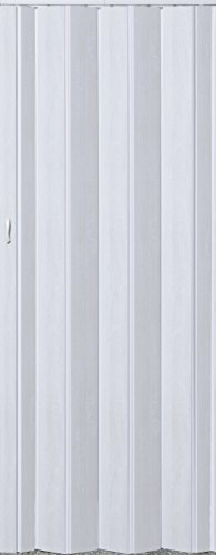 Vivi Falttür Schiebetür Tür, Weiß Opak, Breite bis 84 cm, Höhe 202 cm, Doppelwandprofil, Neu, TOP-Qualität