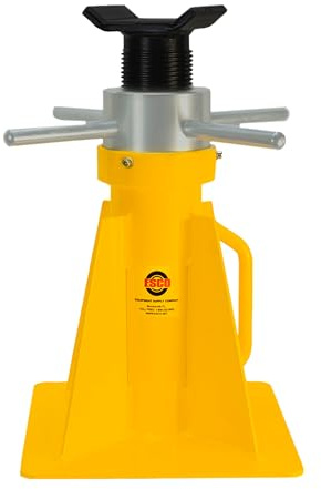 ESCO 20 Ton Swivel Screw Jack Stand - 10802 | Heavy Duty Adjustable Jack Stand for Trucks, Trailers, RVs & Equipment | 40,000 lbs Capacity | 16.5–26.5 Height Range | Wide Steel Base for Stability