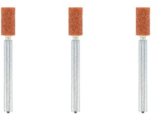 Dremel 8153 Korund-Schleifspitze - Zubehörsatz für Multifunktionswerkzeug mit 3 Schleifspitzen 4,8mm zum Schärfen, Glätten und Schleifen von Metall, Gussteile, Schweißverbindungen, Nieten und Rost
