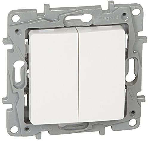 LEGRAND - DOUBLE POUSSOIR 6A BLANC LEGRAND NILOE 664708 - LEG-664708