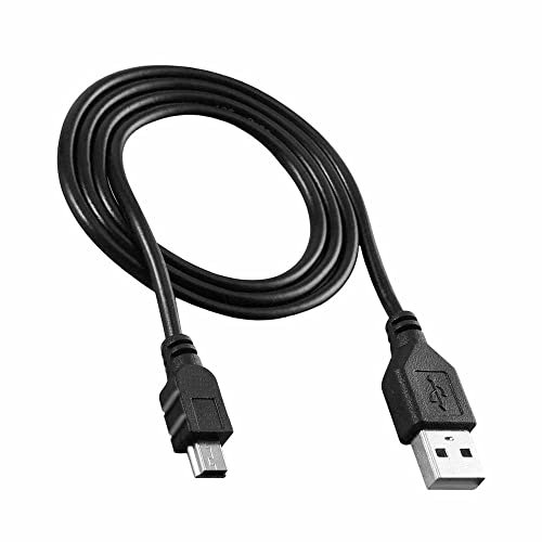 OcioDual Cavo Alimentazione USB 2.0 a Mini Tipo B 4 Pin Maschio 70 cm Nero Cable Cavetto per MP3 MP4 MP5 GPS GoPro Hero 3/+/HD