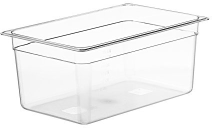 Sous-Vide LIPAVI C15-18 litres, 44,8 x 29,1 x H : 20,3 cm. Polycarbonate solide et transparent. Couvercles assortis pour Anova, Wancle et autres marques. Vendus séparément. Convient au L15