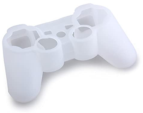 OSTENT Custodia protettiva in gel di silicone per custodia morbida per controller Sony PlayStation PS2 PS3 - Colore Bianco