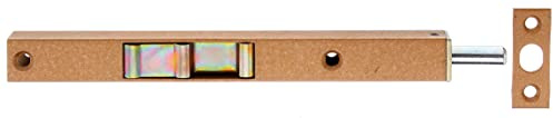 Alberts 126100 Rohrkantriegel mit Schieber | limbafarbig hammerschlag-lackiert | 160 x 17 x 12 mm | Bolzen-Ø 7,5 mm