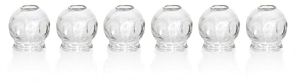 Schröpfgläser aus Glas | Feuer Schröpfen | 6er Set | verschiedene Größen (ca. 4,0cm Ø)