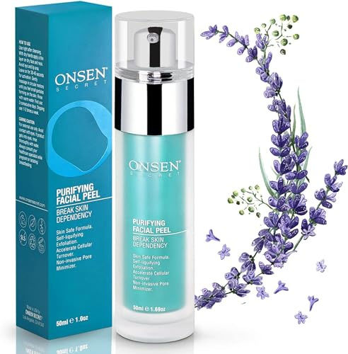 Onsen Secret Exfoliating Peeling Gel - Daily Gentle Face Exfoliator, Dark Spot Remover, Organic Facial Peel for Sensitive Skin, Natural Whitening Peeling Gel for Women (50ml)