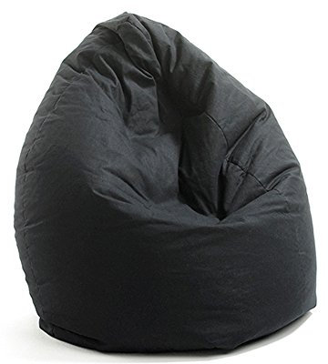 VALERIAN Sitzsack Baumwolle, schwarz uni CA. 150 LITER