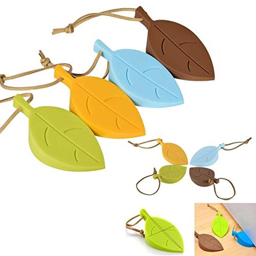 Gearmax® 4 Pezzi di Home Decorative Fermaporta, Ferma Porta da Maniglia, Fermaporta da Pavimento, Cuneo Fermaporta, Protettore