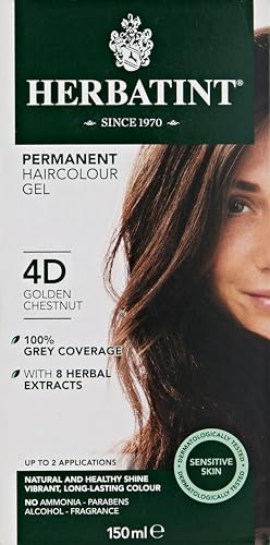 Herbatint Permanent Hair Color Gel, 4d Golden Chestnut, 4 Oz (095216)