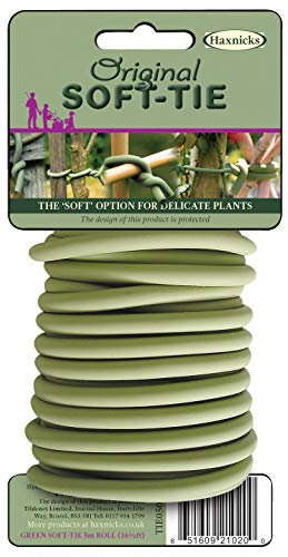 Haxnicks Original Soft Tie Garden Tie | Gentle Plant Support | Reusable Aletrnative To Garden Twine | 5m Green | Tie050101