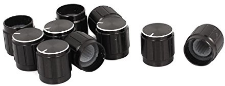sourcing map 10pcs 13x16mm schwarz Aluminiumlegierung Potentiometer Drehknopf Abdeckung de
