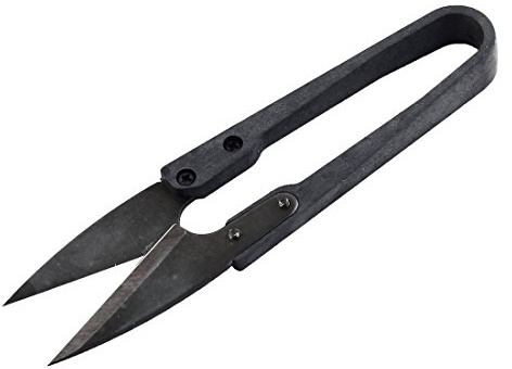 uxcell Metal Fishing Grip Line Stitch Yarn Scissors Nipper Thread Beading Cutter Black