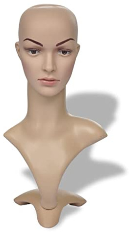 vidaXL Dummy Doll Perückenkopf Kunststoff Dekokopf Kopf Torso Schaufensterpuppe Büste