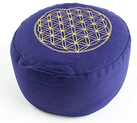 Berk YO-21-LI Meditations-Zubehör - Blume des Lebens Meditationskissen, lila