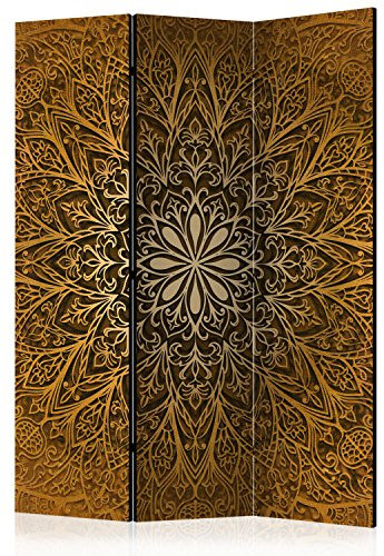 murando Decorative Room Divider Mandala Abstract 135x172 cm / 54x68 Double-Sided Folding Screen 3 Panels Room Partition Non-Woven Canvas Print Opaque Photo Display f-A-0491-z-b