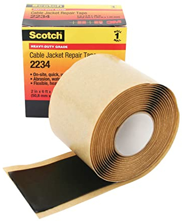Scotch Kabelmantelreparaturband 2234, 5,1 cm x 1,8 m, Schwarz (700006227)