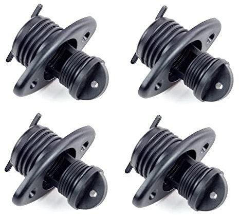 wellenshop 4X Lenzstopfen Verschlussstopfen Bilgestopfen Kunststoff Schwarz oval