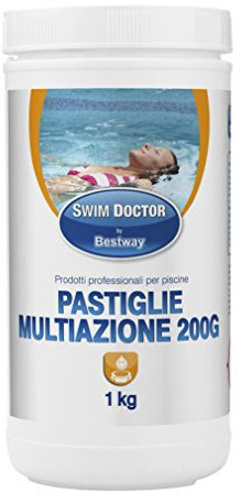 Bestway 59020 Pastiglie multiazione da 200 gr per piscine, 1 kg