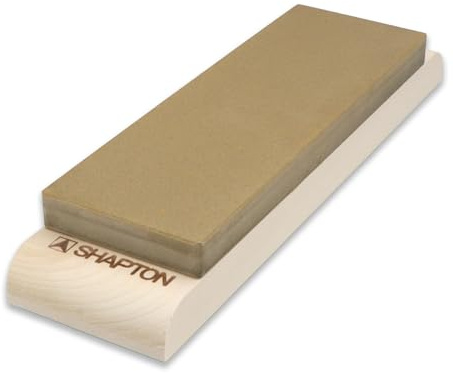 SHAPTON - Piedra de afilar de cerámica japonesa M15 (grano bruto de 180,15 mm, con base de madera)