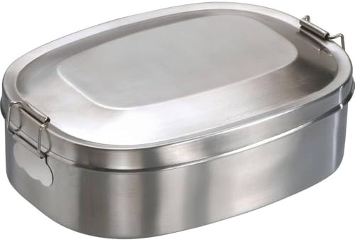 Vesperbox Klappbox Vesperdose Frühstücksbox Brotdose Edelstahl klein (16x12cm)