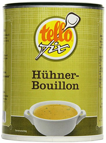 Tellofix Hühner-Bouillon - Vielseitige Geflügel-Brühe, als Universal-Würzmittel zum Verfeinern einsetzbar - kalorienarm - 1 x 500 g