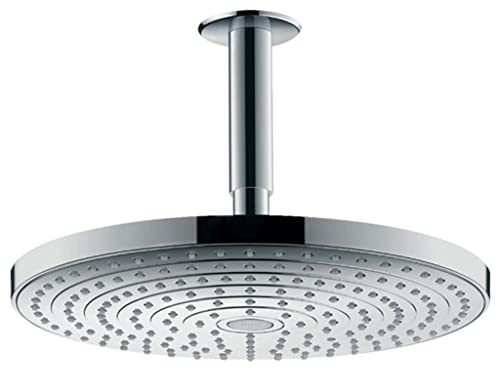 hansgrohe Raindance Select S 300 Duschkopf, Kopfbrause für Deckenmontage, 2 Strahlarten, Chrom