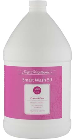 Chris Christensen SmartWash50 Ultra Concentrated Dog Shampoo, Makes up to 50 Bottles, Groom Like a Professional, Delightfully Fragranced, Suitable for All Coats, Made in The USA (Cherry Oats)