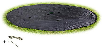 EXIT TOYS Bodenebene Trampolinabdeckung - Schützt vor Wetter und Schmutz - Schutzabdeckung für Runde Bodenebene Trampoline - Wasserabweisend - ø366cm