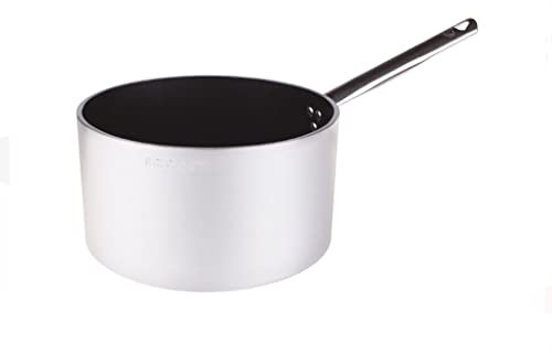 Pentole Agnelli ALSA2105S20 Casseruola Alta con Manico, Alluminio, Argento, 20 cm