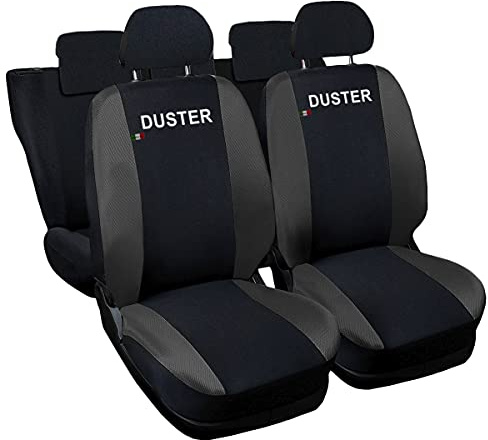Lupex Shop Duster_N.Gs Dacia Duster Zweifarbige Sitzbezüge, Schwarz/Dunkelgrau