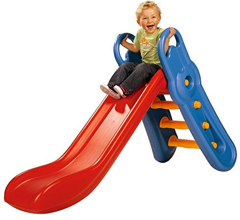BIG - Fun-Slide - 152cm lange Rutschbahn, Nutzung für den Hausgebrauch, rot-blaue Rutsche für drinnen und draußen, für Kinder ab 3 Jahren
