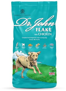 Dr John Complete Dry Dog Food, Flake with Chicken 15 kg