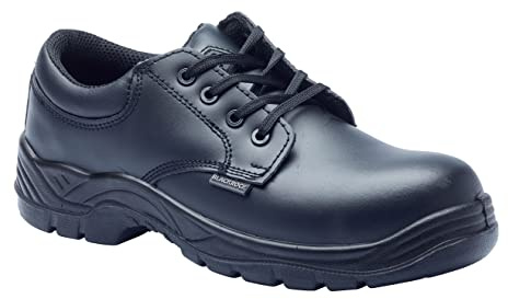 Blackrock S3 Atlas Composite Safety Shoes, Mens and Womens, Black Leather Shoes, Composite Toe Cap, Water Resistant, Metal-Free Safety Boots - Size 9