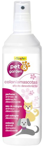Flower - Colonia Mascotas 250 ml | Efecto Desodorante | Agradable Perfume | Elimina Olores del Pelo, No aplica, 5.3x5.3x18.3 cm, Botella Colonia