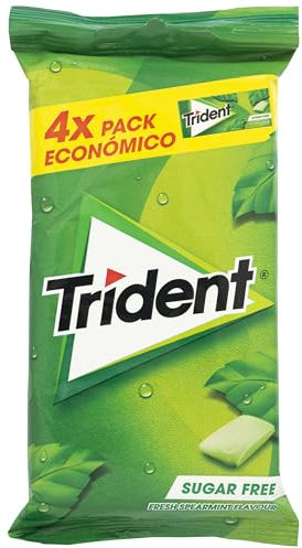 Trident Chicles Sabor Hierbabuena Trident 4x14g, 56g