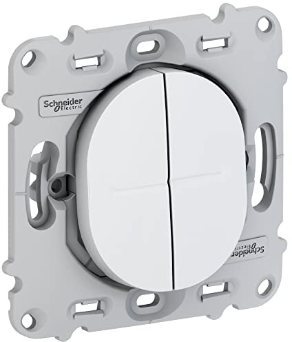 Schneider Electric - Ovalis - va et vient+poussoir - F/O - avec griffes avec plaque - S265285