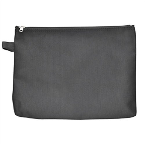 Vielzweck-Beutel, Banktasche, A5, mit Zip, Nylon schwarz