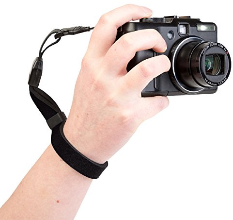 OP/TECH USA Cam Strap - QD | Quick Release Wrist Strap for Digital, Film & Vintage Cameras – Black, Made in USA