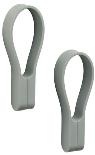 Zone Denmark Loop handduksclips, handdukshängare, magnetiska handduksclips, clips för handdukar och kökshanddukar, 9 cm, 2 st, matcha green (grön)