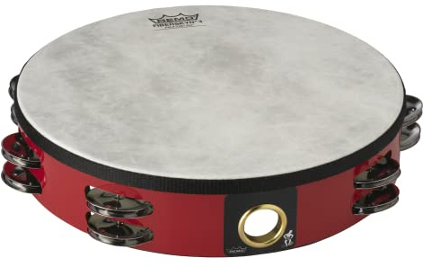 Remo TA-5210-52 Fiberskyn Tambourine - Quadura Deep Red, 10