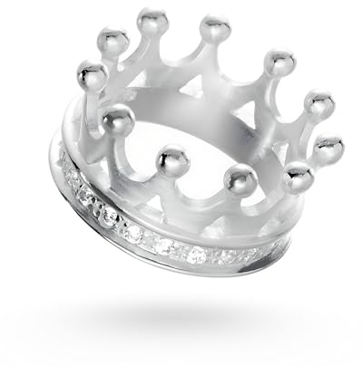 Heartbreaker Crown of my Heart Ring Krone I Größen 52–60 I Edler Zirkonia-Ring aus 925 Sterling Silber I Nickelfreier Damen-Ring inkl. Verpackung I In Goldschmiedequalität gefertigt