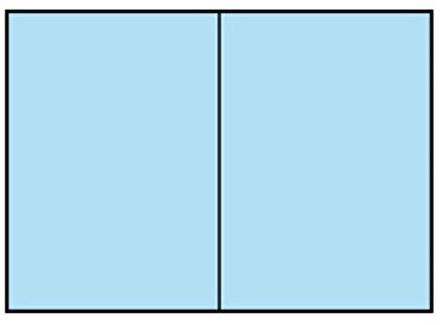 Paperado Klappkarten, A5, Aqua, 5 Stück